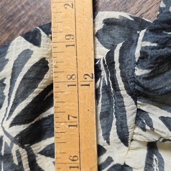 HAYDEN Black and White Leaf Pattern Womens L Dress - Picture 5 of 5